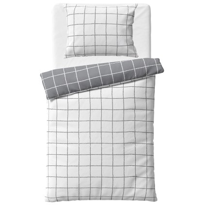 218492 44716 flanelove povleceni kostka 140x200 bila strana