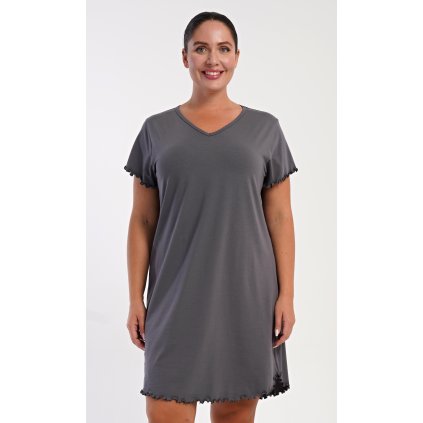 219185 4 damska nocni kosile s kratkym rukavem alexandra barva seda tmave velikost xl