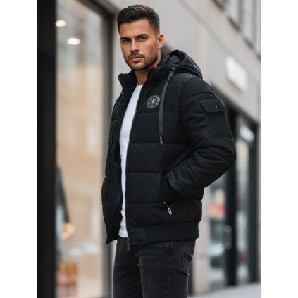 220586 panska prosivana bunda dstreet tx4638z velikost m barva cerna