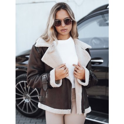 220679 damska bunda s koziskem dstreet ty5234 velikost s barva bezova