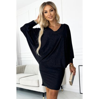 221339 netopyri saty s vystrihem cerna barva se trpytkami 402 5 velikost s m barva cerna