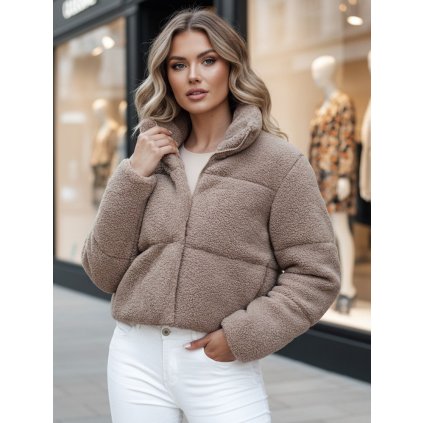 223073 damska kratka bunda celestial dstreet ty4482z velikost s barva hneda