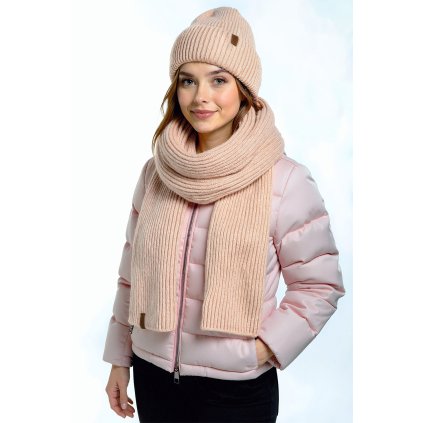 224738 komplet cepice a sala vivisence 70113kmpl merino velikost uni barva bezova