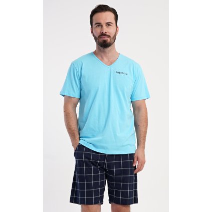 229746 panske pyzamo sortky freedom barva modra svetle velikost m