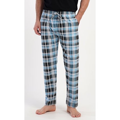 229785 panske pyzamove kalhoty andrew barva modra svetle velikost m