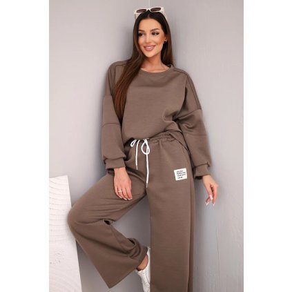 229908 damsky komplet maslo mikina kalhoty velikost uni barva bezova tmave