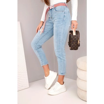 231039 damske dziny s vysokym pasem a paskem velikost 25