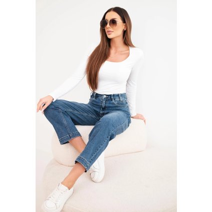 231042 damske dziny s sirokymi nohavicemi a vysokym pasem m sara velikost xs