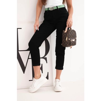 231054 damske dziny mom fit s vysokym pasem a paskem velikost 27