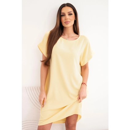 231132 saty s kratkym rukavem a kapsami velikost uni barva zluta