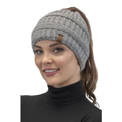 Čiapka s otvorom na culík Vivisence 7075 (Veľkosť UNI, Farba Šedá)