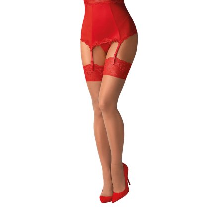 177947 puncochy na podvazkovy pas obsessive lovica stockings velikost s m barva bezova