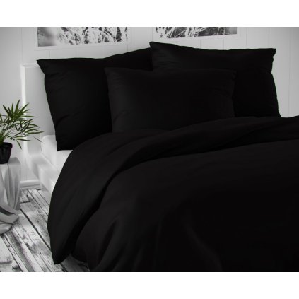 Saténové obliečky LUXURY COLLECTION 140x200, 70x90cm čierne
