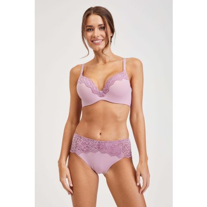 Bezšvová podprsenka BeautyBra s prekrytými kosticami Lilac Fantasy Timo 042830