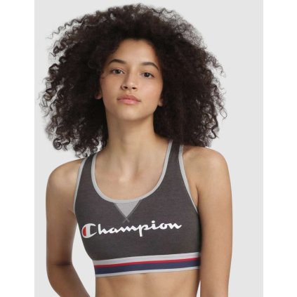 Športová podprsenka CHAMPION CROP TOP AUTHENTIC šedá tmavo