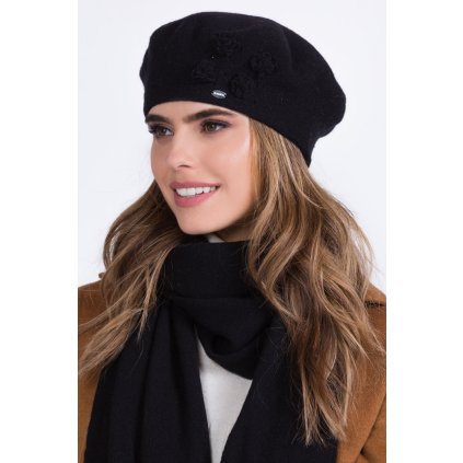 62923 3 damsky baret kamea ariel velikost uni barva cerna