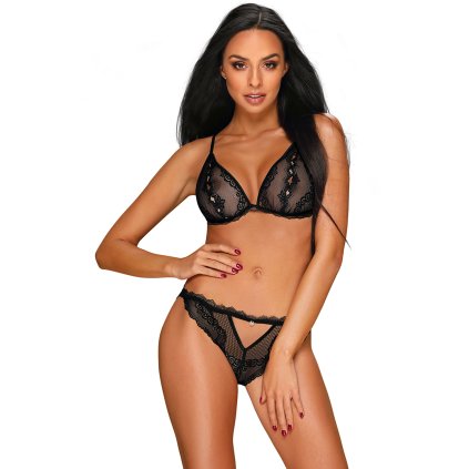 178133 komplet obsessive millagro 2 pcs set velikost s m barva cerna