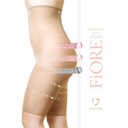 63565 kalhotky fiore airy shorts 20 den bermudy velikost 3 4 m l barva bezova