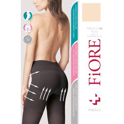 226920 silonkove puncochace fiore press up 60 den m5212 velikost s barva bezova