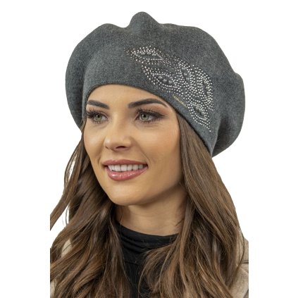 65998 3 damsky baret vivisence 7051 velikost uni barva seda