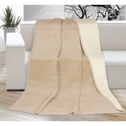 225963 deka jednobarevna 150x200cm tmave bezova svetle bezova 1 0 wm0