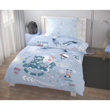 71098 2 lozni povleceni pro mlade 140x200 70x90cm skate