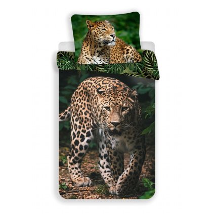 Obliečky fototlač Leopard green