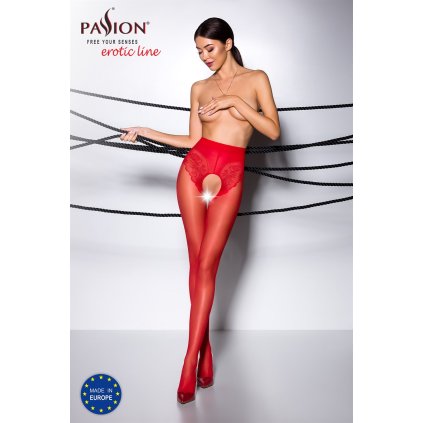 Passion TI Open 006 red - Pančucháče