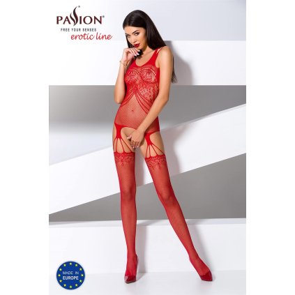 Passion BS070 červená - Bodystocking