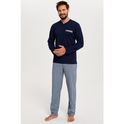 Pánske pyžamo Italian Fashion Jaromir dlhé granát