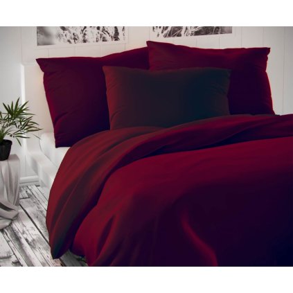 Saténové obliečky LUXURY COLLECTION 140x200, 70x90cm vínové