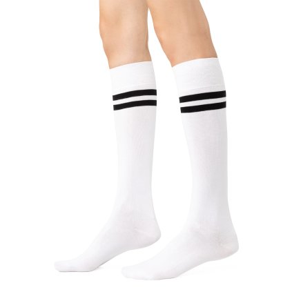 103105 podkolenky steven 072 bawelniane z paskami velikost 35 37 barva modra tmave