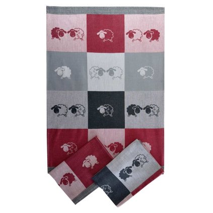 74698 5 uterka extra sava ovecky kostka cervena 3 ks varianta uterka extra sava 50x70 cm ovecky kostka cervena 3 ks
