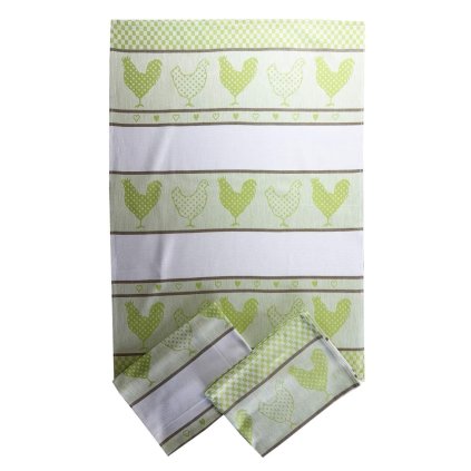74728 4 uterka extra sava slepicky zelene 3 ks varianta uterka extra sava 50x70 cm slepicky zelene 3 ks