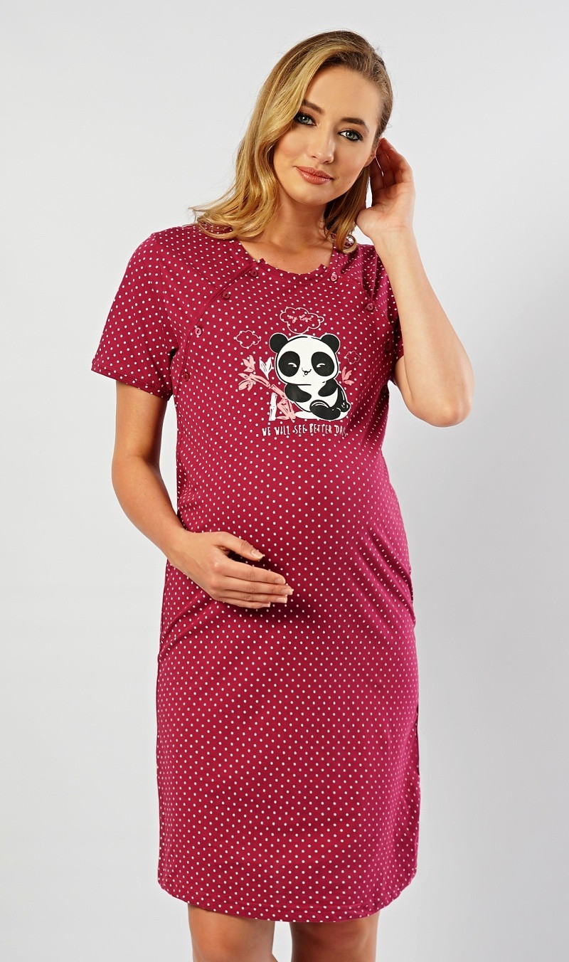 Dámska nočná košeľa materská My love Farba: Šedá - svetlo, Veľkosť: S