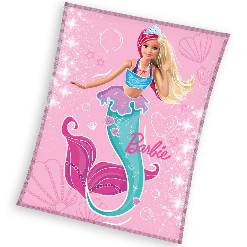 Detská deka Barbie Morská Panna 130x170 cm