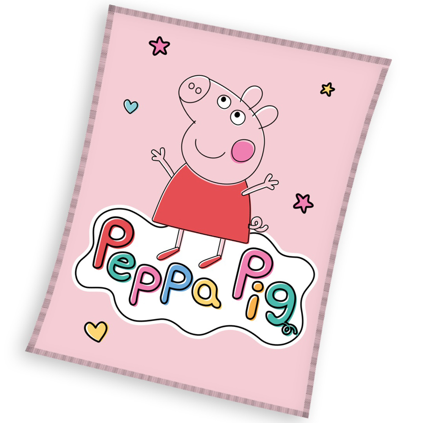 Detská deka Prasiatko Peppa Veselá Pepina 110x140 cm