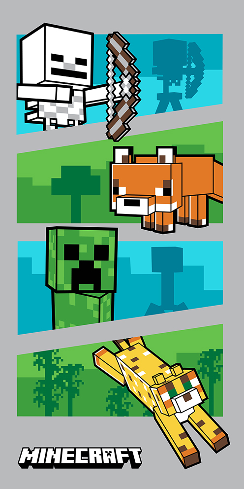 Detská osuška Minecraft Zvieratká