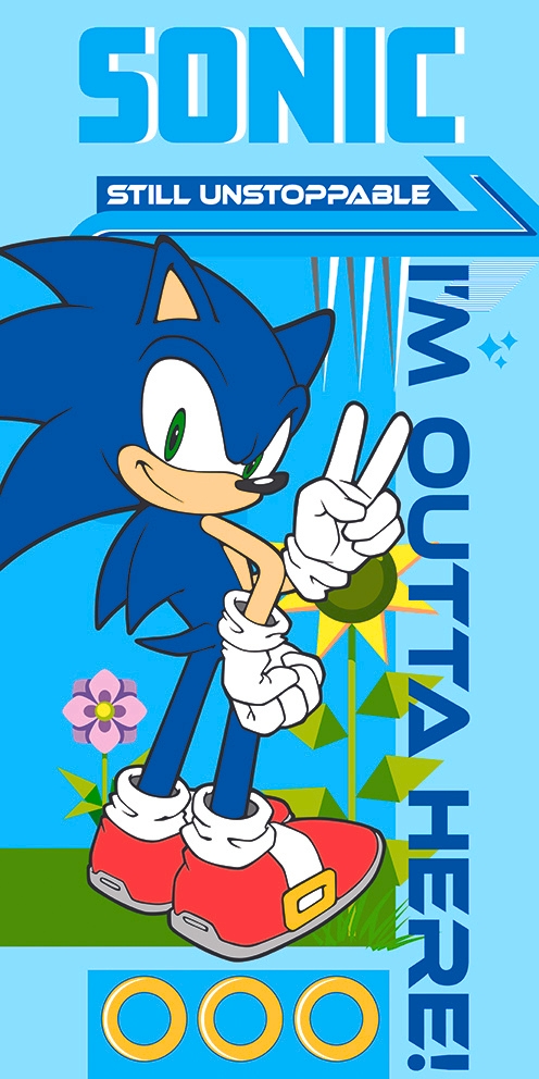 Detská osuška Nezastaviteľný Ježko Sonic