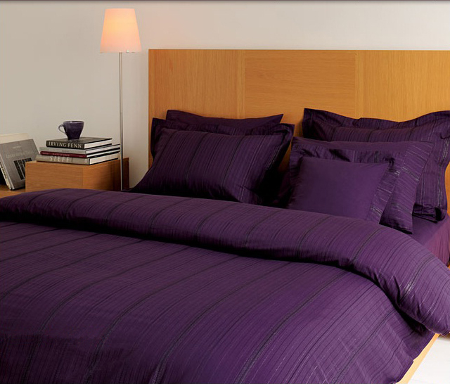 Saténové obliečky Valeron Larkin Plum Varianta: Veľkosť: 140x200 + 70x90 cm