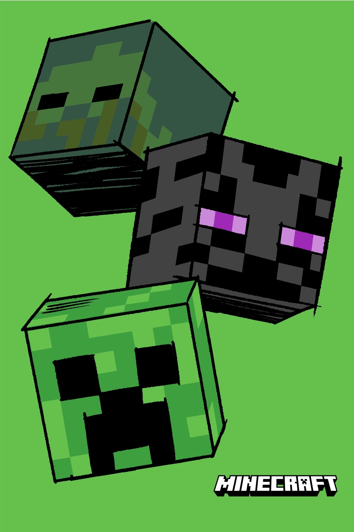 Detská fleecová deka Minecraft The Mobs Varianta: Detská fleecová deka Minecraft The Mobs 100x150 cm