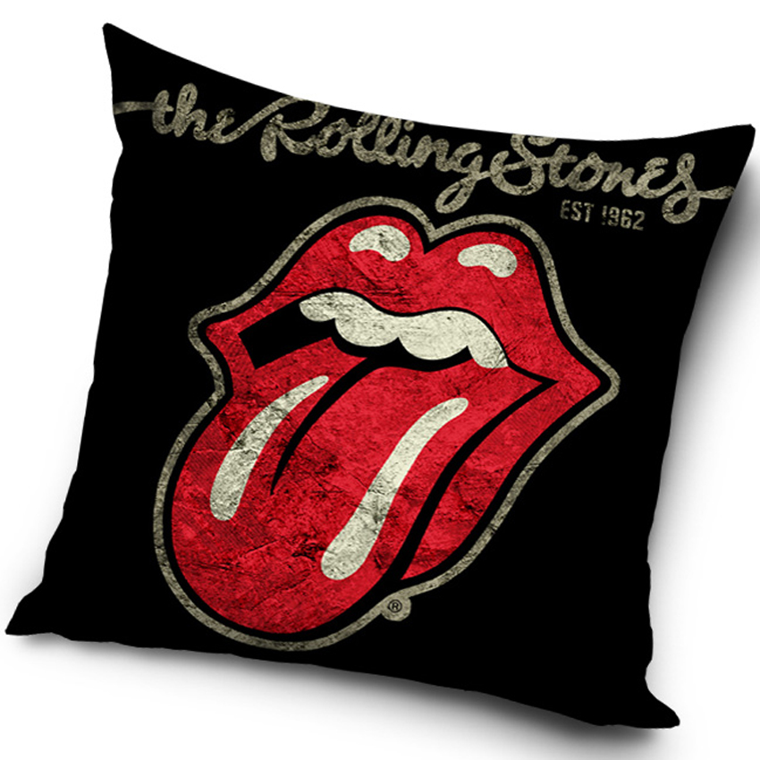 Dekoračný vankúšik Rolling Stones Black