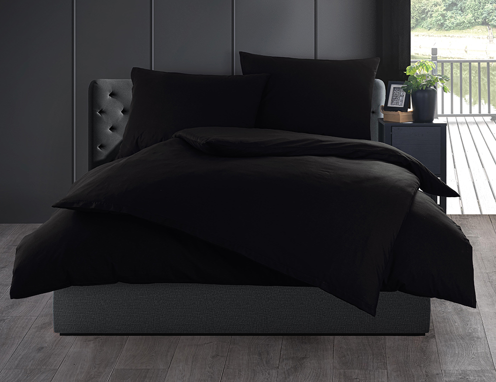 Bavlnené obliečky Color Čierne