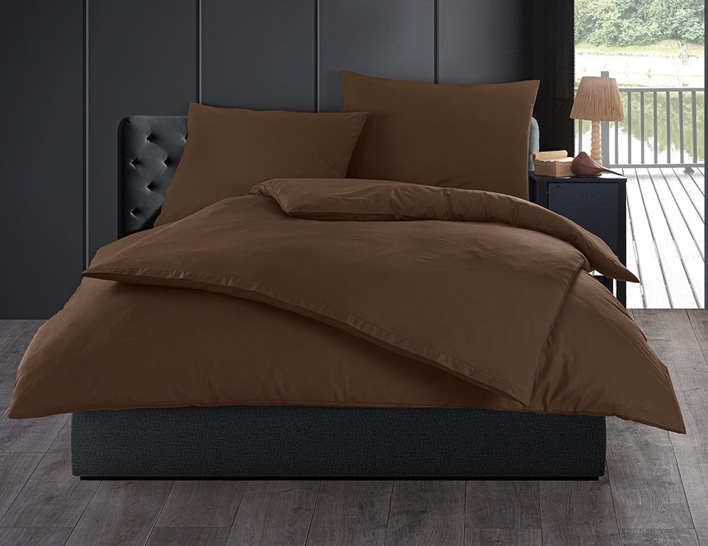 Bavlnené obliečky Color Hnedé