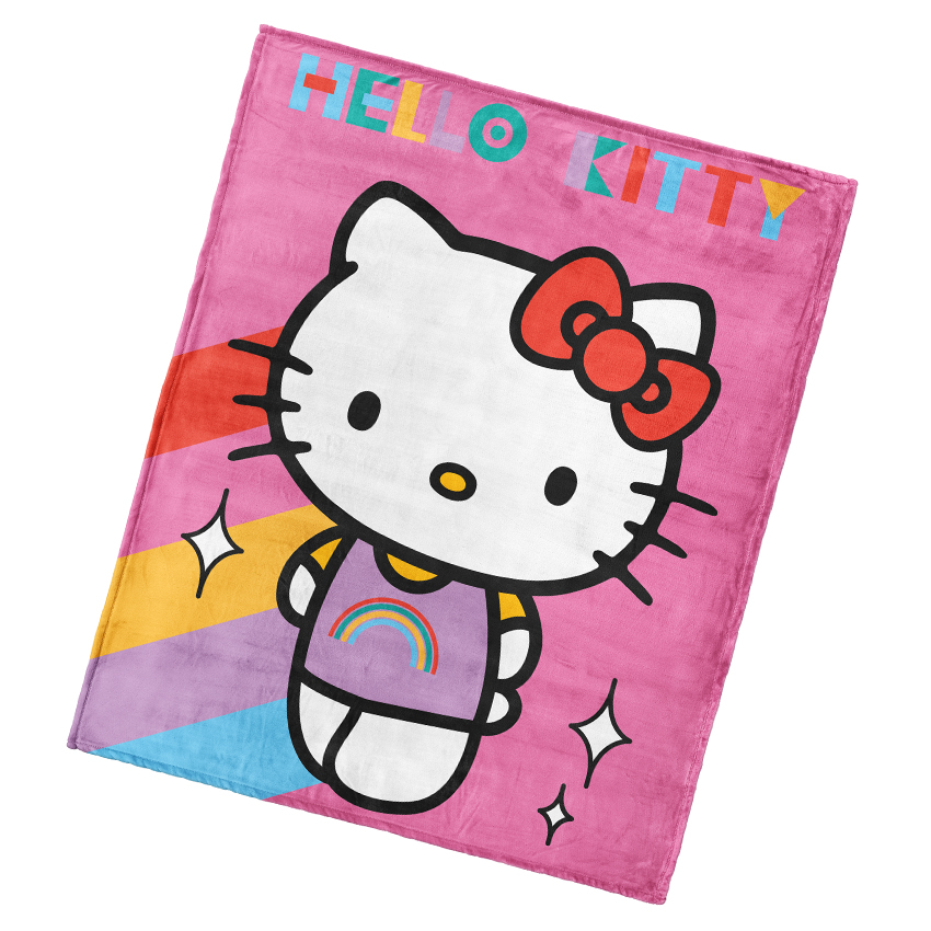 Detská deka Hello Kitty Rainbow 130x160 cm