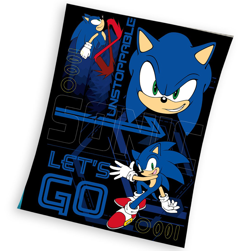 Detská deka Nezastaviteľný Ježko Sonic 130x170 cm