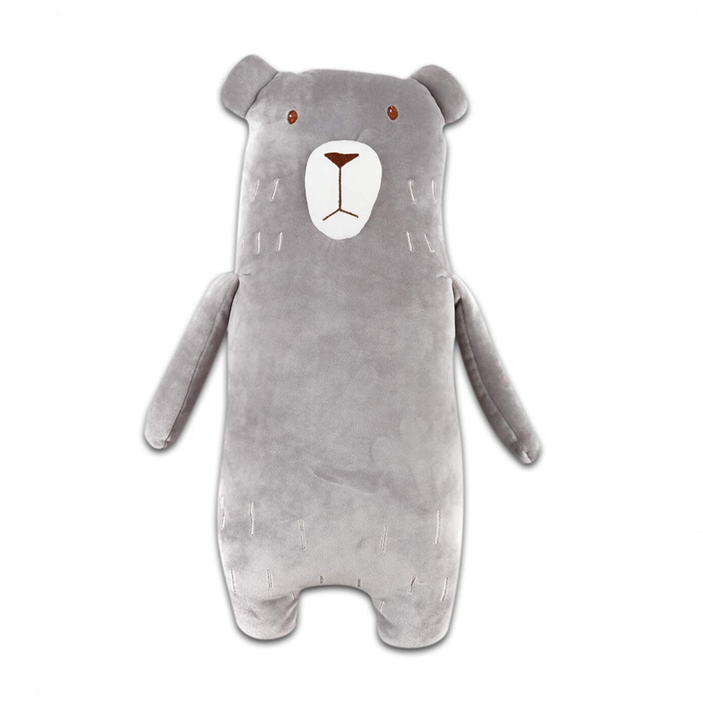 Vankúšik mikrospandex Medveď šedý Varianta: Vankúš z mikrosandexu Medveď sivý 53 cm