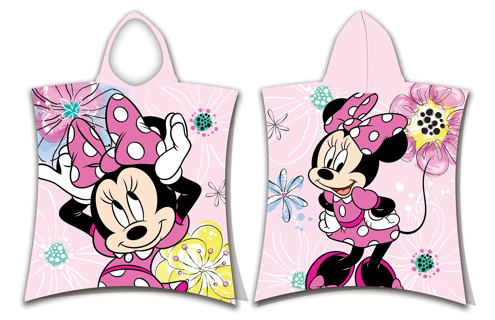 Plážová osuška pončo Minnie Pink bow Varianta: Plážová osuška pončo Minnie Pink bow 50x115 cm