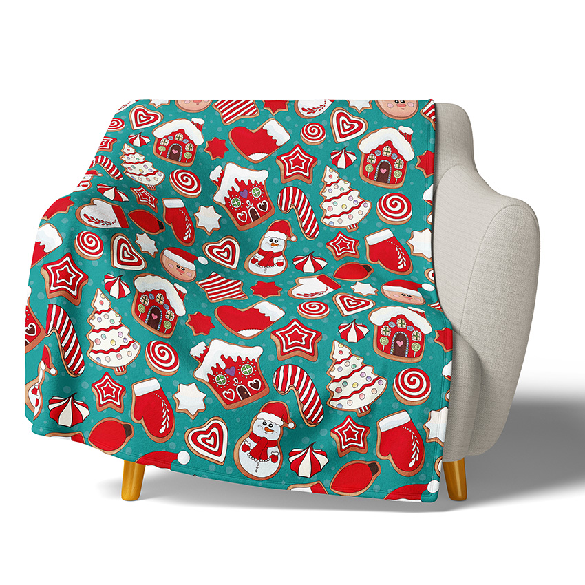 Vianočná mikroplyšová deka Perníčková Show 150x200 cm