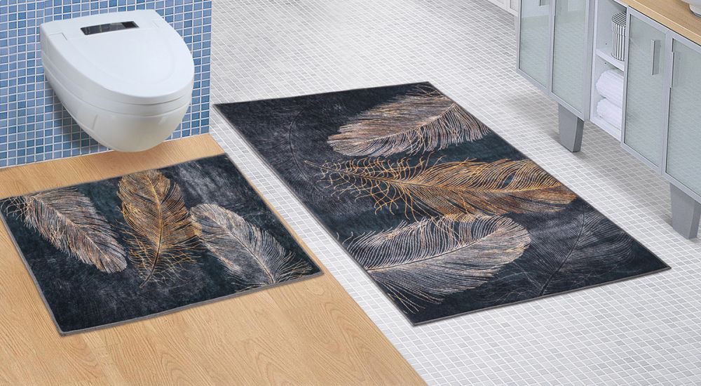 Kúpeľňová a WC predložka bez výkroja Pierko 3D